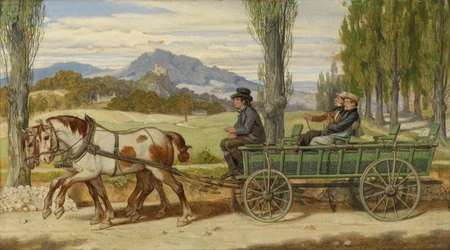 Schwind and Bauernfeld on a Cart
